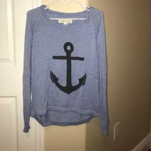 Light blue sweater with anchor design